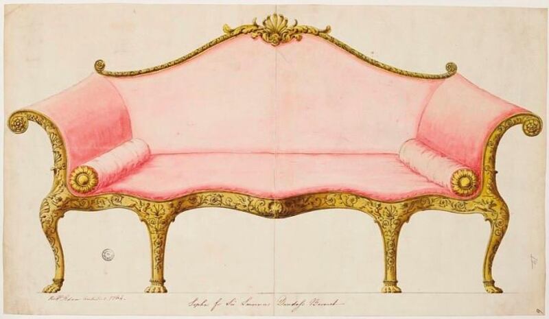 Robert Adam's design for the Dundas Sofas. Courtesy Christie’s Images Limited
