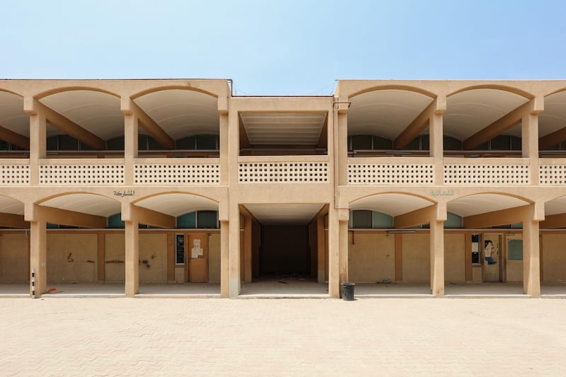 Al Qasimiyah School serves as the headquarters of Sharjah Architecture Triennial and the main venue for its programmes. The building's design is based on a mid-1970s prototype by regional architectural firm Khatib & Alami. Photo: Sharjah Architecture Triennial