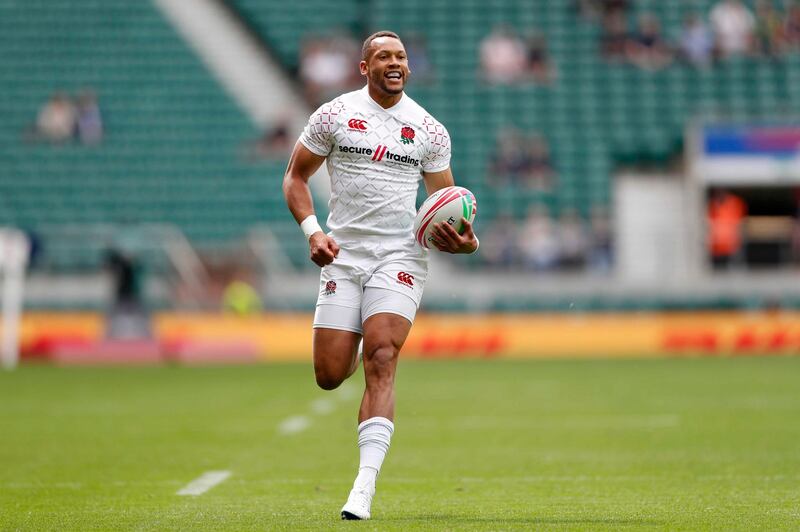 LONDON, ENGLAND - MAY 26: Dan Norton of England scores a try during the England v Samoa Challenge Cup quarter-final in HSBC London Sevens at Twickenham Stadium on May 26, 2019 in London, United Kingdom. (Photo by Luke Walker/Getty Images)