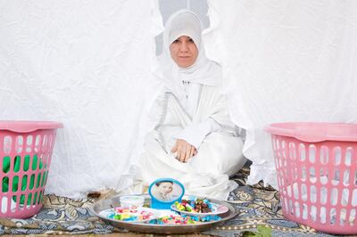 Portrait of Muheeb Lamis Basim Badawi Jalab, 26, an Iraqi Mandaean living in exile in Amman, Jordan. Sebastian Castelier for The National