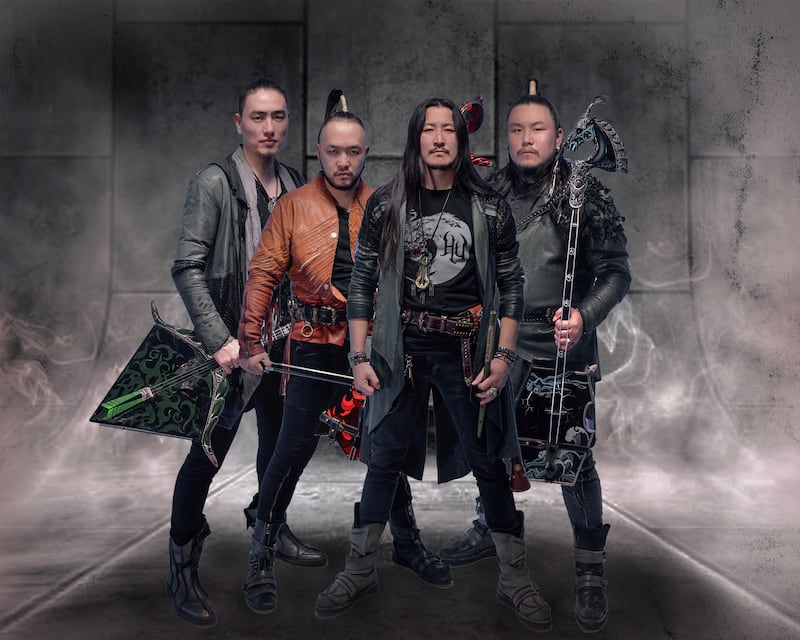 Members of Mongolian folk metal band The Hu, the first rock group to receive the Artist for Peace accolade from Unesco. PA