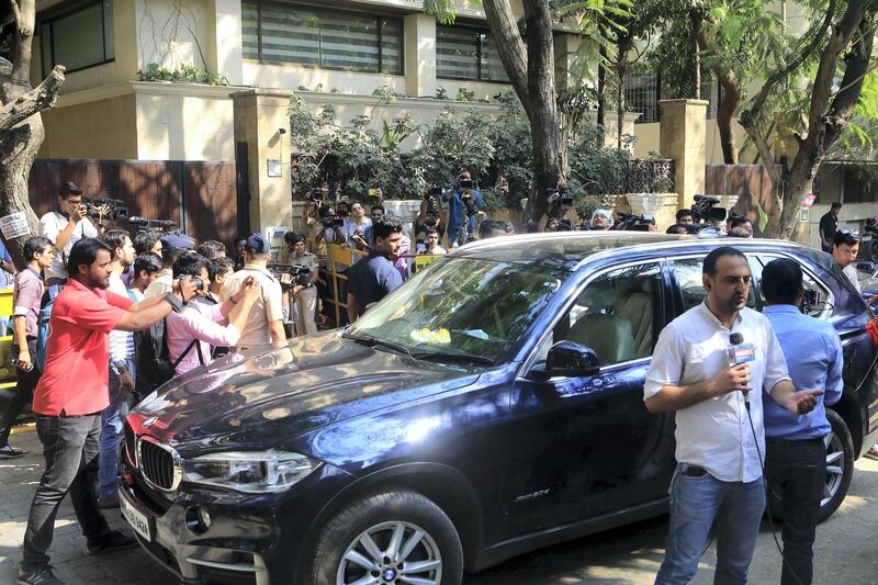27 Feb 2018, Mumbai - INDIA
Celebrities arrive at actor Anil Kapoor's Bungalow at JVPD Scheme in Mumbai.
(Subhash Sharma for The National) 