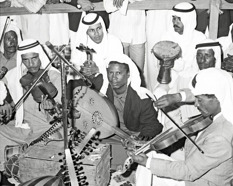 Gulf Folk Musicians, Dubai, 1970sThe Celebration series © Noor Ali Rashid Archives