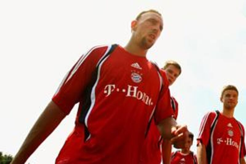 Bayern Munich's Franck Ribery arrives for a training session with the Bundesliga club last week.