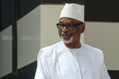 FILE PHOTO: Mali President Ibrahim Boubacar Keita poses for a picture during the G5 Sahel summit in Nouakchott, Mauritania June 30, 2020. Ludovic Marin /Pool via REUTERS/File Photo