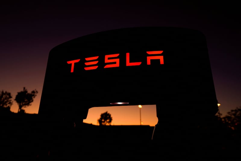 A Tesla supercharger in Santa Clarita, California. Reuters