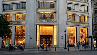 The Louis Vuitton department store on the Champs-Elysees. Getty 