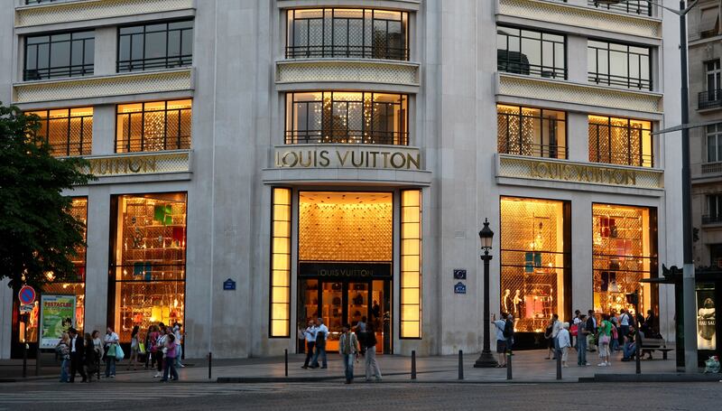 The Louis Vuitton department store on the Champs-Elysees in Paris, France, in 2008