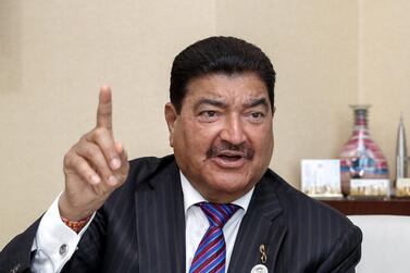 Abu Dhabi, U.A.E., June 20, 2018. Interview with Dr B R Shetty, founder of BRS Ventures, including NMC Health and UAE Exchange together with Promoth Manghat, Executive Director, Finablr. -- image-- Dr. B.R. Shetty SECTION: Business Reporter:Sarah Townsend