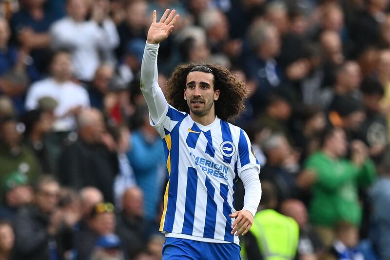 Right-back: Marc Cucurella (Brighton): Shoehorned in at right-back in this XI, Cucurella is another player who makes the team two weeks running. The Brighton full-back was superb again against Manchester United, scoring the second goal in the 4-0 victory. AFP