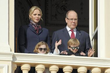 Prince Albert of Monaco, pictured with his wife Princess Charlene and children Princess Gabriella and Prince Jacques, criticised Prince Harry's Oprah interview. Getty Images.
