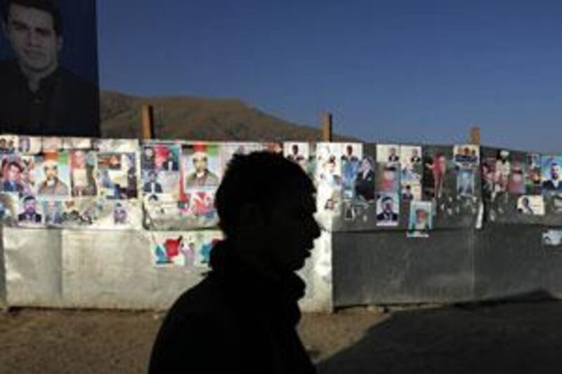 Election posters: The US hopes the Aug 20 poll will bring more stability to Afghanistan.