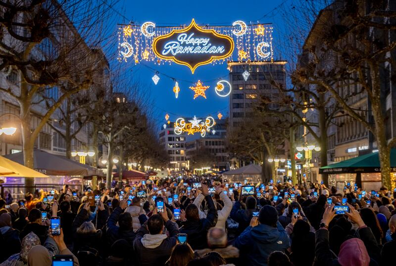 Holy month festivities in Frankfurt. AP