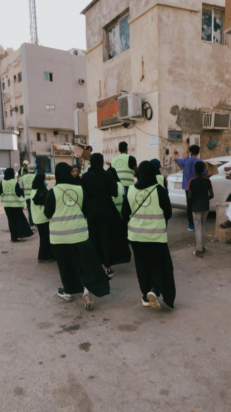 Volunteers distribute food and essential goods during Ramadan to families in Jeddah, Saudi Arabia. All photos: The National