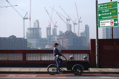 The Nine Elms area from the Vauxhall bridge in London. Getty Images