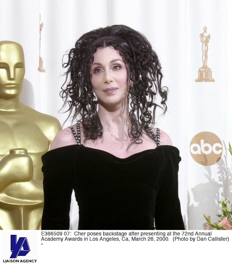 E366509 07: Cher poses backstage after presenting at the 72nd Annual Academy Awards in Los Angeles, Ca, March 26, 2000. (Photo by Dan Callister)