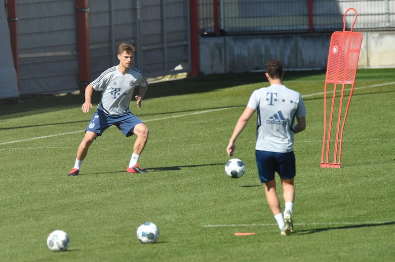 Joshua Kimmich trains in Munich on Monday. Getty