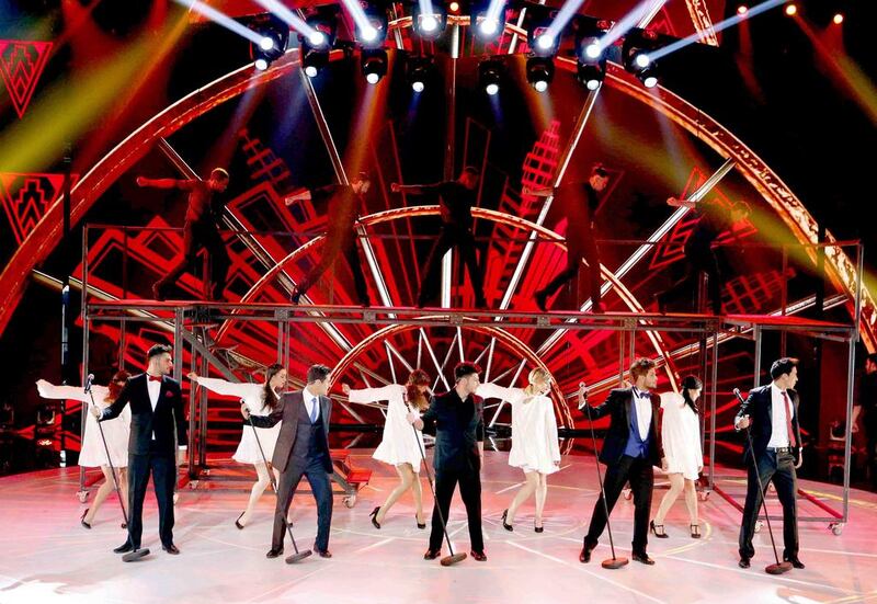 On Saturday’s episode of The X Factor, The 5 introduced choreographed dance moves to their routine. Courtesy MBC