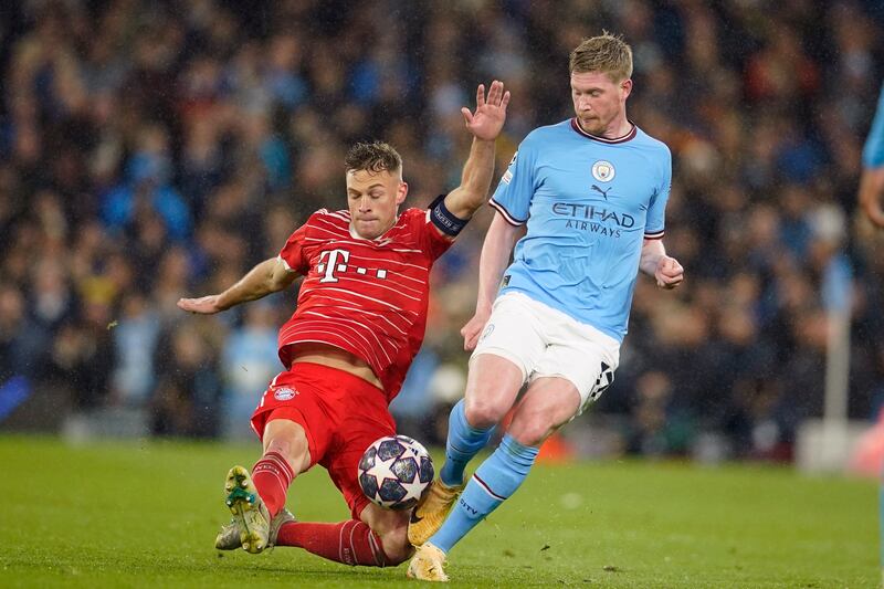 Joshua Kimmich - 7. Showed great awareness of his surroundings by racing to the far post to deny Gundogan a shot a goal in the 20th minute. Made a last-ditch block to deny Haaland a shot at an open goal after the break. AP 
