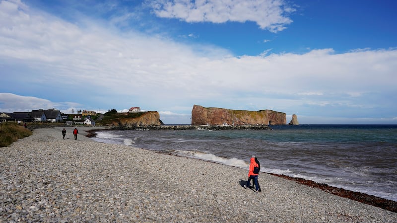 The pebbles on a nearby beach have been replenished after winter storms to help absorb the impact of the waves.  