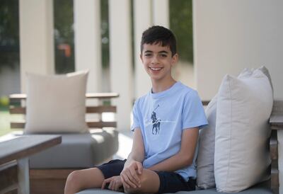 Adam El Rafey,11, has been selected as one of the 25 under 25 by the Future Minds network in Australia.  Ruel Pableo for The National 