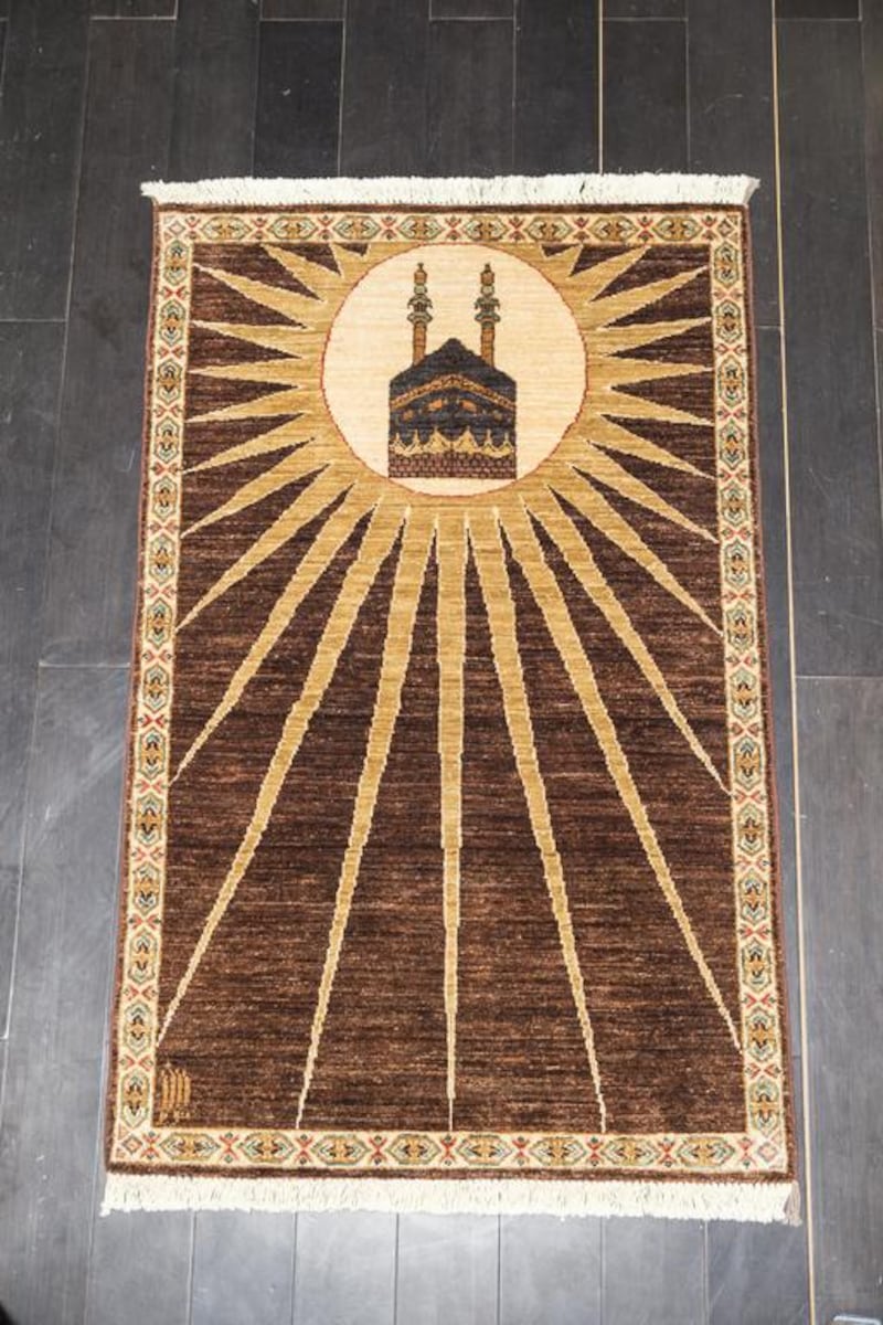 New Makkah/Kabbah design prayer rug.  Antonie Robertson / The National