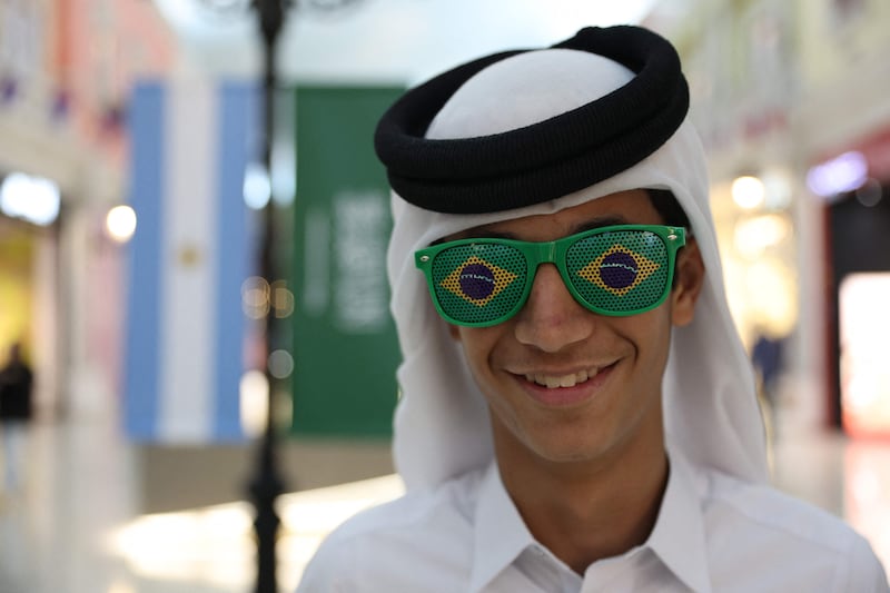 This fan only has eyes for Brazil. AFP