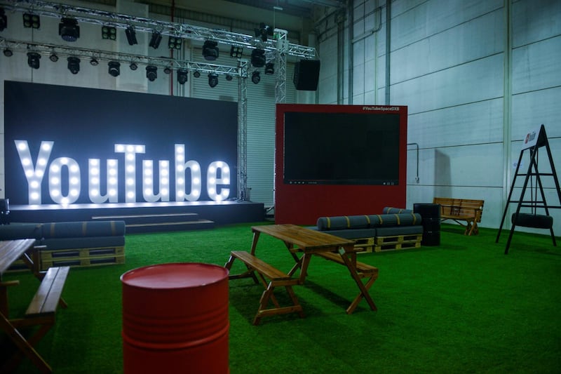 Abu Dhabi, United Arab Emirates -  The opening of the Middle East and North AfricaÕs YouTube  production space at Dubai Studio City on March 18, 2018. (Khushnum Bhandari/ The National)
