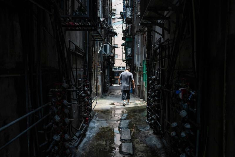 All is quiet in an alley in Iao Hon neighbourhood, Macau. AFP