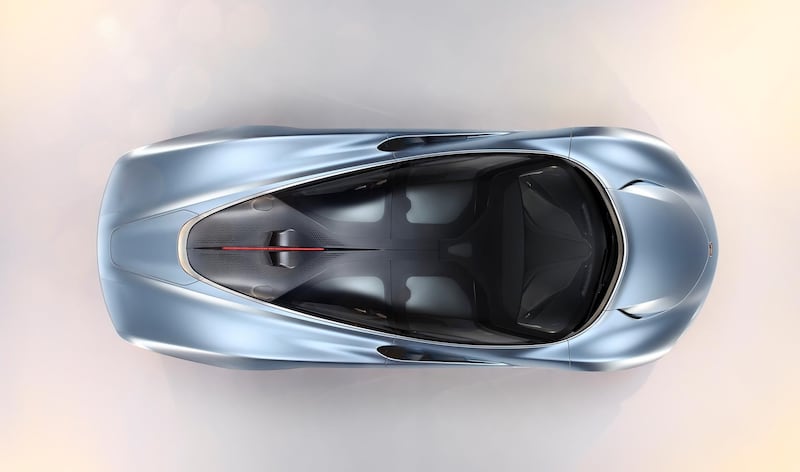 The Speedtail has a sweeping, teardrop-shaped exterior. McLaren