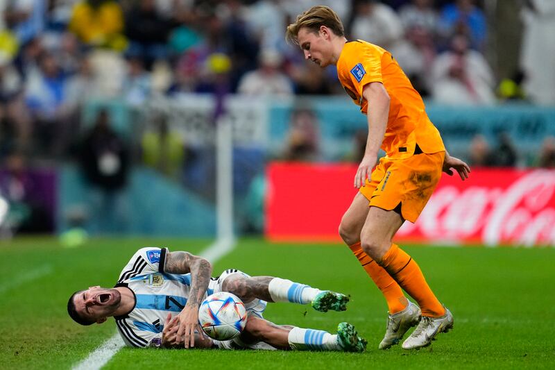 Rodrigo De Paul - 6. Helped to ensure Argentina’s midfield wasn’t overawed by the Dutch, although he hit a weak shot straight at Noppert. Slightly overhit his through ball to Messi in a promising position. AP