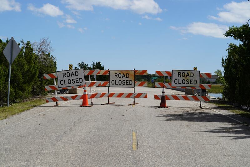 In the days after Hurricane Ian hit, the road to Pawleys Island was closed. Willy Lowry / The National