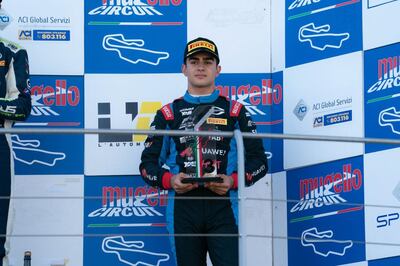 Rashid Al Dhaheri has clinched five Rookie podiums in his first season in F4 in Italy. Photo: Handout