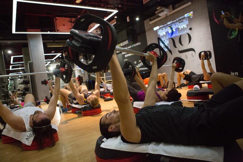 The NRG Fitness centre in Dubai Marina now holds online classes. Courtesy NRG Fitness