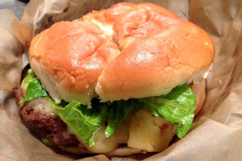 The cheeseburger at Hwy 55, Golden Tower Building, Abu Dhabi. Evelyn Lau / The National