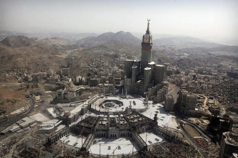 The 601-metre Abraj Al Bait Clock Tower, the tallest in the world, overlooks the Grand Mosque in this picture taken on October 16, 2013.