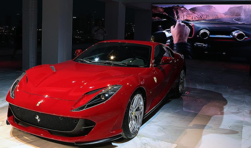 The Ferrari 812 Superfast has pre-orders stretching into 2018. Satish Kumar / The National