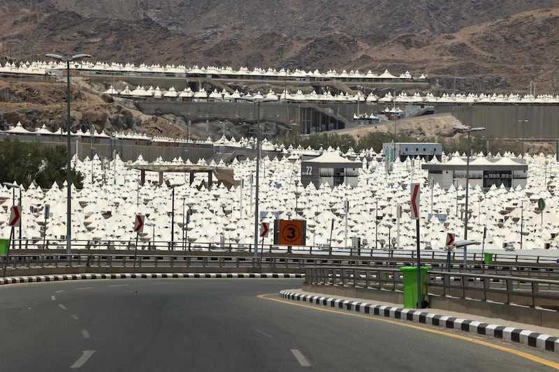 The tent city in Mina, on the eve of the start of Hajj last year. AFP