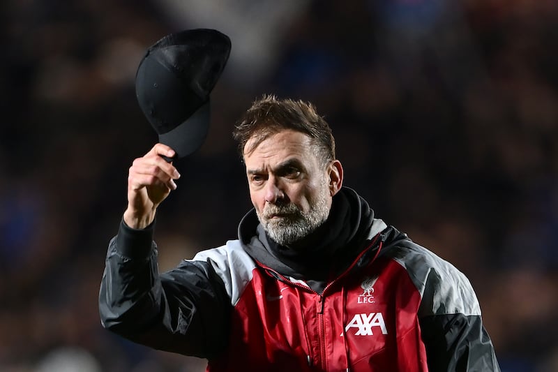 Liverpool manager Jurgen Klopp following his side's elimination from the Europa League in the quarter-final second leg against Atalanta. Getty Images