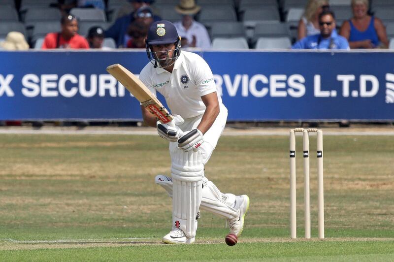 Editorial use ONLY. No model release available. NO UNPAID USE.
Mandatory Credit: Photo by TGSPhoto/REX/Shutterstock (9770760m)
Karun Nair in batting action for India during Essex CCC vs India, Tourist Match Cricket at The Cloudfm County Ground on 26th July 2018
Essex CCC vs India, Tourist Match, Cricket, The Cloudfm County Ground, Chelmsford, Essex, United Kingdom - 26 Jul 2018