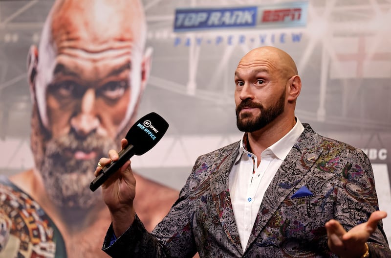 Tyson Fury will be fighting on home soil for the first time since August 2018. AFP