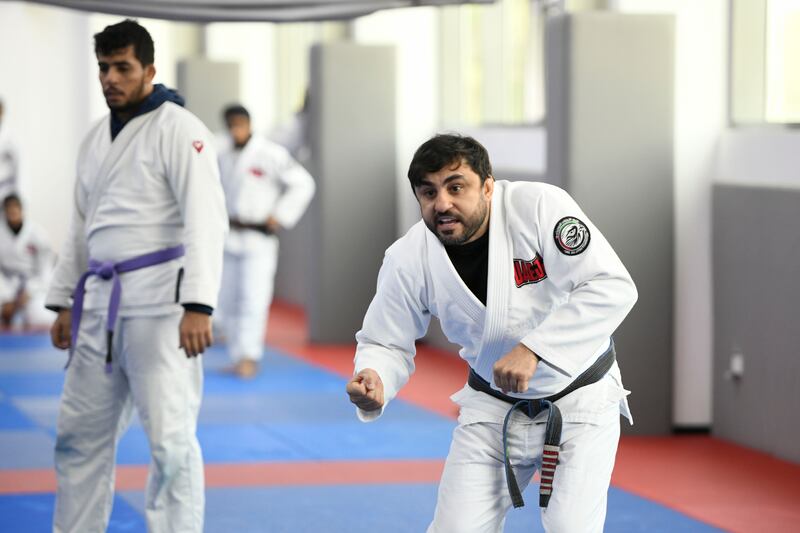 Ramon Lemos, head coach for the UAE Jiu-Jitsu National team prepares the fighters for the Asian Jiu-Jitsu Championship.