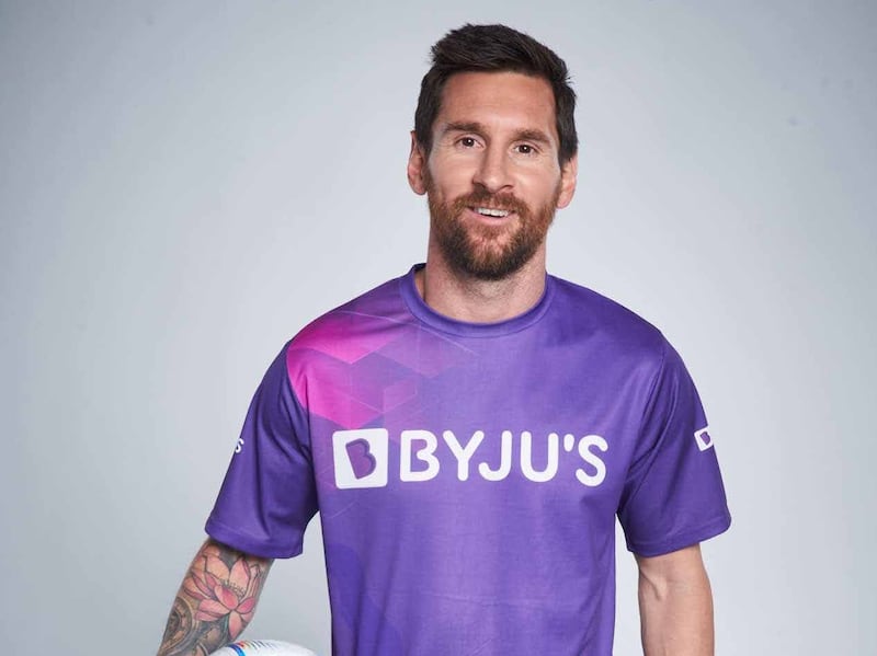 Lionel Messi, global ambassador of BYJU'S Education For All. Photo: Byju
