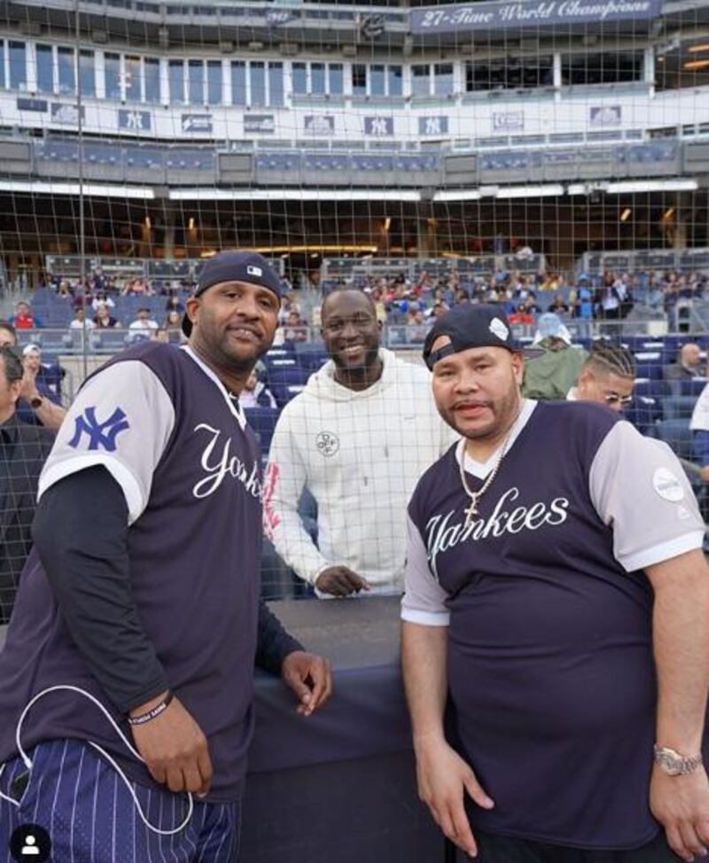 Manchester United striker Romelu Lukaku took in some baseball in New York during May. Courtesy Romelu Lukaku / Instagram