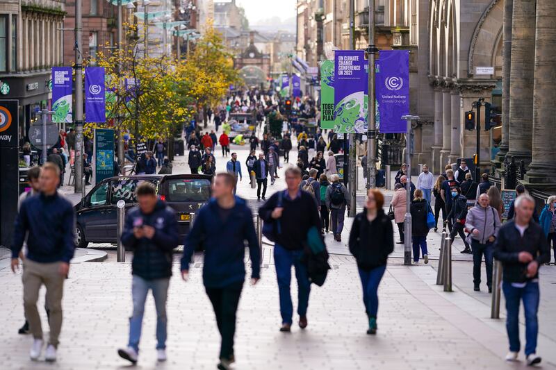 Banners advertising the upcoming Cop26 Summit line a street in Glasgow. Glasgow was chosen to host the summit in 2019. Ministers described it as one of the UK’s most sustainable cities and a showcase for “diverse culture and world-leading innovation”.  Bloomberg