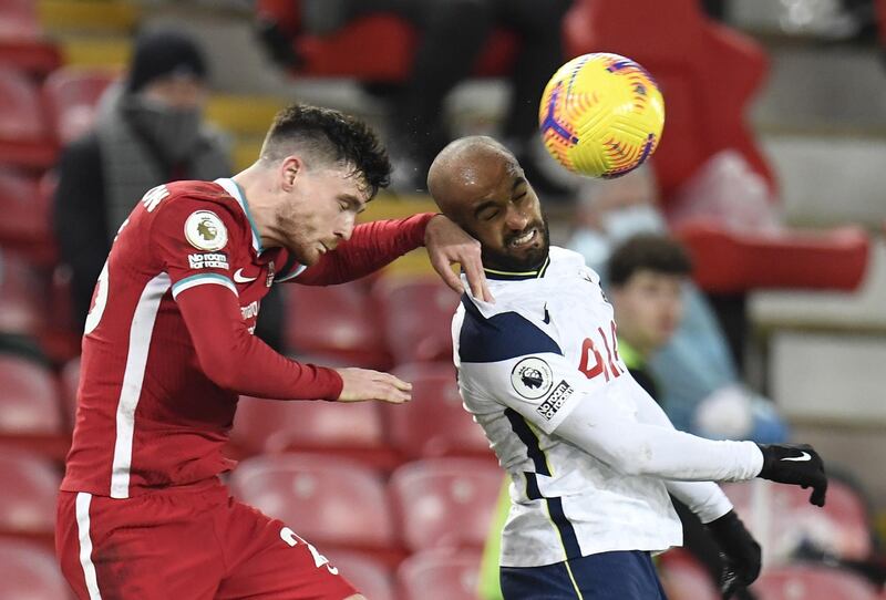 SUBS: Lucas Moura - 4: Replaced Lo Celso just before the hour. The Brazilian appeared unsure about his role, especially when Liverpool camped out around the Tottenham area in the closing minutes. EPA