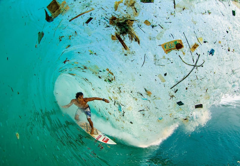 This powerful image highlights the growing problem of plastic pollution. Photo: National Geographic