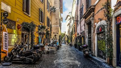 Rome's Trastevere neighbourhood was the only urban destination to feature in Airbnb's top ten posts last year. 