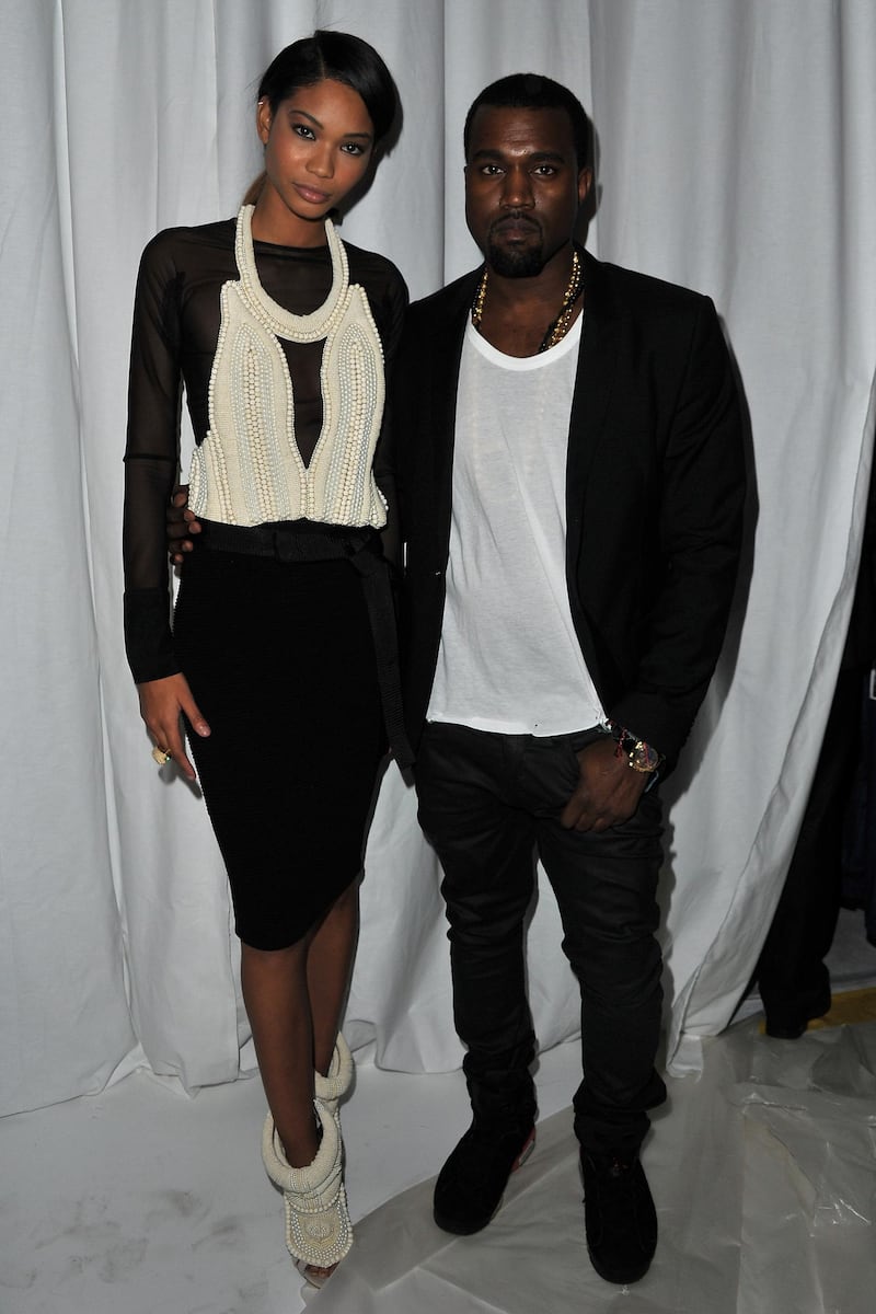 PARIS, FRANCE - OCTOBER 02:  Chanel Iman and Kanye West attend the Givenchy Ready to Wear Spring / Summer 2012 show during Paris Fashion Week  on October 2, 2011 in Paris, France.  (Photo by Pascal Le Segretain/Getty Images)