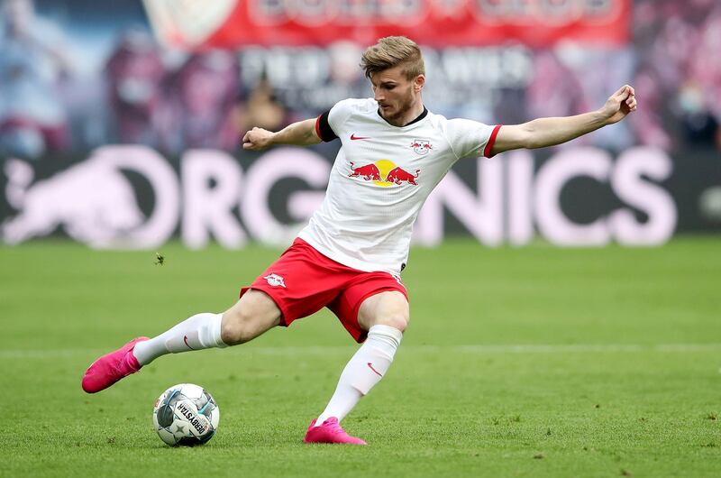 Timo Werner in action against Hertha Berlin. Reuters